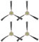 (4 Pezzi) M210 Spazzole Laterali di Ricambio per Lefant M210B, M213S, M210S, M210, M213, M210 PRO, M210P, M1, M310, M320, OKP Life K2, K3, K3A, K4 K5, Robot Aspirapolvere, Kit Spazzole Laterali