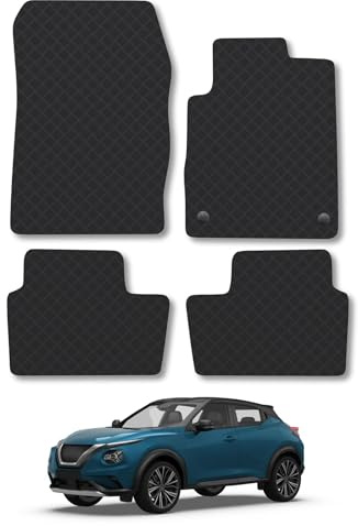 Nissan Juke (2019+) 5mm Rubber Car Mats | Heavy Duty Rubber Tailored Fit Floor Mats Full Coverage Durable Waterproof Accessories Easy Clean Anti Slip Made in the UK