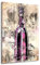 Kunstgestalten24 | Champagner Retro Abstrakt Leinwand-Bild | mit Echtholz-Keilrahmen | Leinwandbild Wandbild Kunst Art | Hochwertige Kunstdrucke | XXL Bilder auf Leinwand 60x90cm, 2cm Rahmentiefe