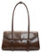 LYEAA Frauen Umhängetasche Tasche Totentasche wasserdichtes Ledergriff mit oberen Griffen Satchel Handtasche zum Arbeitsaufwand (braun)