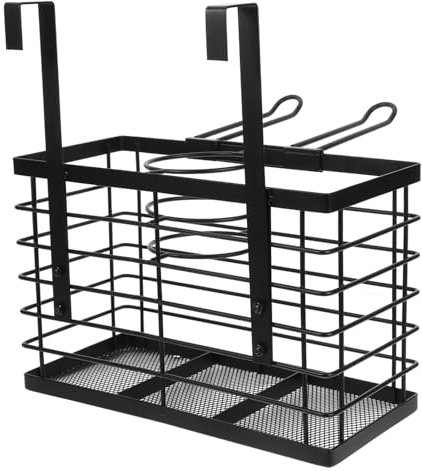 LIFKOME Hair Dryer Holder for Door over Door Storage Basket Iron Hair Styling Tool Organiser Space-saving Bathroom Accessory Easy to Install and Stable Design for Home Use
