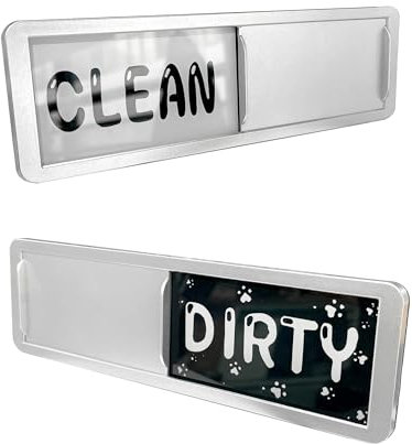 Clean Dirty Dishwasher Magnet Sign, Clear and Easy to Read Font Dishwasher Label Clean Dirty, Double Sided Dishwasher Magnet Indicator for Fashion Home Decor Kitchen Accessories and Organization