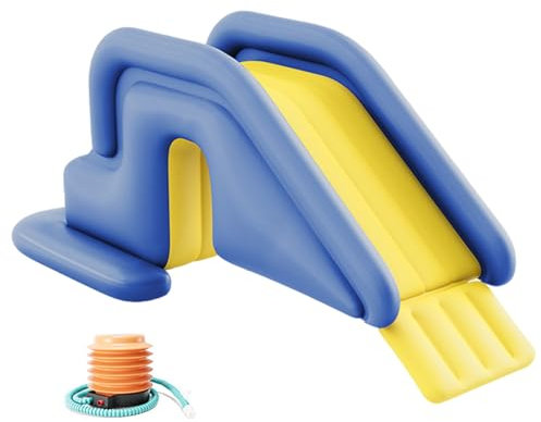 Hbbgdiy Diapositiva de Piscina Inflable, tobogán de Piscina PVC de 78.7x33.5x31.5 Pulgadas, al Aire Libre, Interiores, Trasero, Azul.
