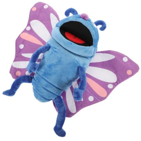 YARNOW Interactive Butterfly Hand Puppet Stuffed Butterfly Toy for Storytelling Hand Puppets