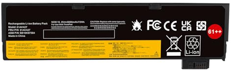 PASUKTER 01AV427 Laptop Battery for Lenovo Thinkpad T470 T480 P51S P52S TP25 T570 T580 A485 A475 Series[10.8V 72Wh]