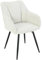 Riess Ambiente Drehbarer Retro Stuhl Avignon - beige - Chenille Schwarze Metallbeine Drehstuhl Polsterstuhl Esszimmerstuhl
