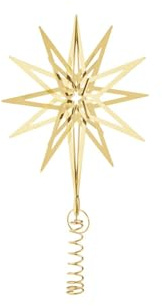 Georg Jensen Weihnachtsbaumspitze Lyra Medium Goldauflage