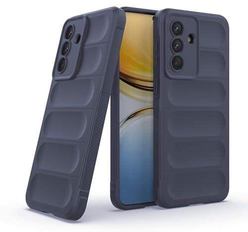 LBH Handyhülle für Samsung Galaxy A57 5G Schutzhülle Case Cover Bumper Anti-Schock Stoßabsorbierende Hülle Robust Stoßfest Kratzfest rutschfest Softgrip Griffzonen GripLine Blau