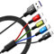 Multi USB Ladekabel 4A 2Pack 1,8M 4-in-1-Schnellladekabel mit 2 iP/Type-C/Micro-USB-Anschlussadapter für Telefon 15 14 13 12 11 Xs Xr X 8 7/Tablets/Samsung Galaxy/Google Pixel/Sony/LG/Huawei/Xiaomi