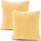 CelinaTex 2er Set Kissenbezug 40x40 cm Doppelpack Coral Fleece Kissenhülle, Dekokissen Bezug Sofakissenbezug Comfortable beige 5001317