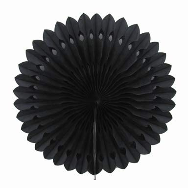 Creativery 1 Papierfächer 40cm (schwarz 030) // Deko Papier Fächer Rosetten Blumen Raumdeko Papierrosetten Hängedeko