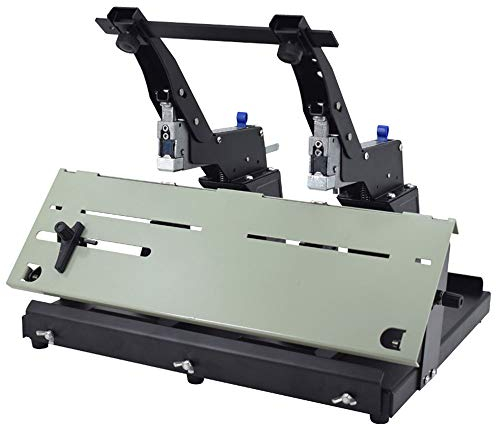 CGOLDENWALL Manueller Sattelstich-Heftgerät A3 A4 Doppelköpfe Bindemaschine Booklet Heavy Duty Flat Riding Hefter für 2-60 Seiten SH-03G