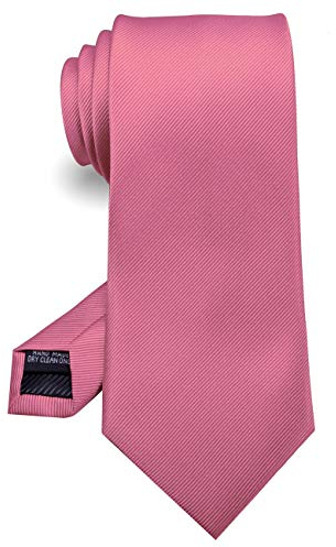 JEMYGINS Pink Handgenähte Krawatte for Herren - Arbeit.Party.Vatertag(13)
