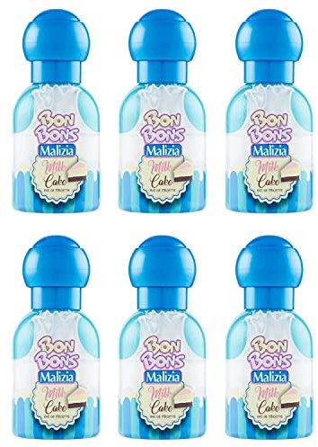Malizia Bon Bons Lot de 6 déodorants Eau de toilette Vapo Milk Cake 50 ml