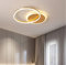 JINWELL LED Deckenleuchte Mit Fernbedienung Modern Kronleuchte Creative Pendelleuchte Deckenlampe Deckenstrahler Acryl Lampenschirm Modern Elegant Matt Aluminium Deckenleuchte,Gold,2 Rings/36W