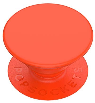 PopSockets PopGrip - Support et Grip pour Smartphone et Tablette avec Un Top Interchangeable - Neon Electric Orange