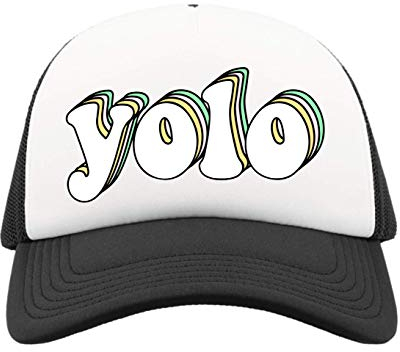 Yolo Rainbow Styled You Only Live Once Half Mesh Trucker Cap Baseball Hut Snapback One Size