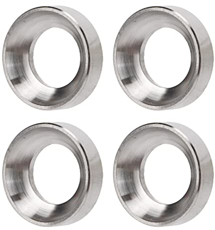Hapivida 4Pcs Brems Schraube Unterlegscheibe Spacer Titanlegierung Konkav Konvex Balancer Silber Unterlegscheiben Ringe für Mountainbike