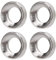Hapivida 4Pcs Brems Schraube Unterlegscheibe Spacer Titanlegierung Konkav Konvex Balancer Silber Unterlegscheiben Ringe für Mountainbike