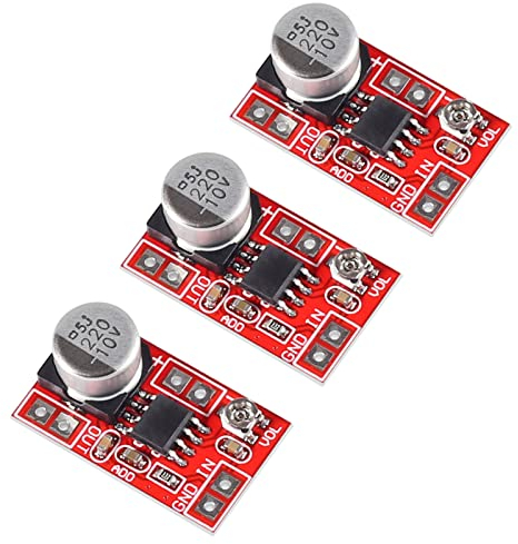 QCCAN 3PCS DC 5V-12V Micro Electret Amplifier MIC Condenser Mini Microphone Amplifier Board