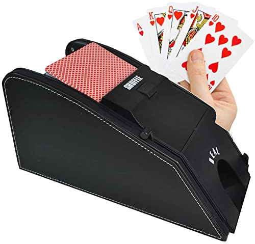 Elektrischer Mischer, professioneller automatischer Mischer, Zwei-in-Eins-Mischer/Handhabung, Stromversorgung/Batterie, 1-2 Decks Spielkartenmischer