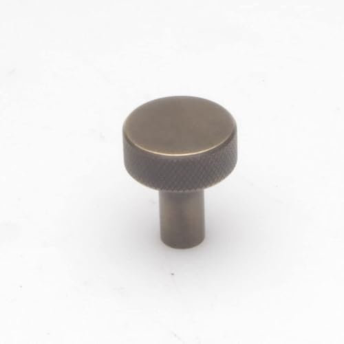 Castelion® Knurled Antique Brass Finish Cabinet Knob 25mm