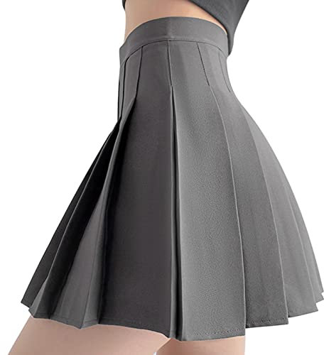 DRESHOW Basic Solid Stretchy Flared Beiläufige Mini Skater-rock für Damen Mädchen