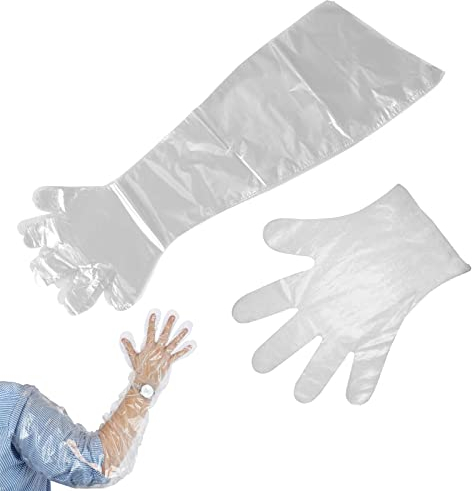 Veterinär Handschuh,Handschuhe Lang,10PCS Veterinärhandschuhe Extra Lange,Handschuhe Einweg,Einmalhandschuhe,Lange Handschuhe Einweg,Handschuhe zur Viehbesamung,Transparent Haushaltsreinigung