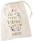 Herz & Heim® Geschenksack zu Ostern 14 cm x 20 cm (B/H) personalisiert mit Wunschnamen (Frohe Ostern Blumenkranz)