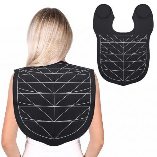 yarlung Hair Cutting Collar Silicone Salon Hair Cutting Guide Cape, Black