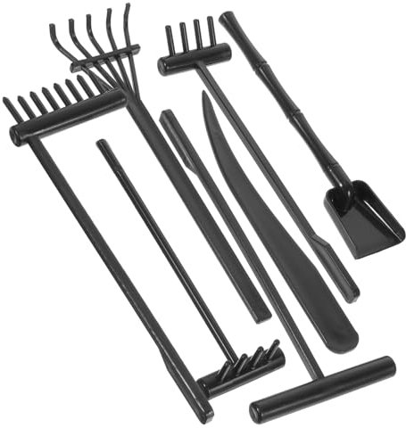 BESPORTBLE Kit Di Attrezzi Da Giardino Zen - Set Di Rastrelli Per Sabbia Da 7 Pezzi Ideale Per Larte Della Sabbia E La Meditazione