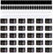 Yauhar 120Pcs 30g Amber Glass Jars Assortment Kit with Inner Liners and Black Lids, Spoons and blank labels for Storing Lip and Body Scrub, Lotion, Body Butter, Bath Salts