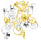 JOINPAYA 12 Stück Mini Waldhorn Anhänger Aus Kunststoff Waldhorn Anhänger Instrument Charms Musikalische Charms Mini Instrument Zum Aufhängen Ornament Kleines Instrument Zum