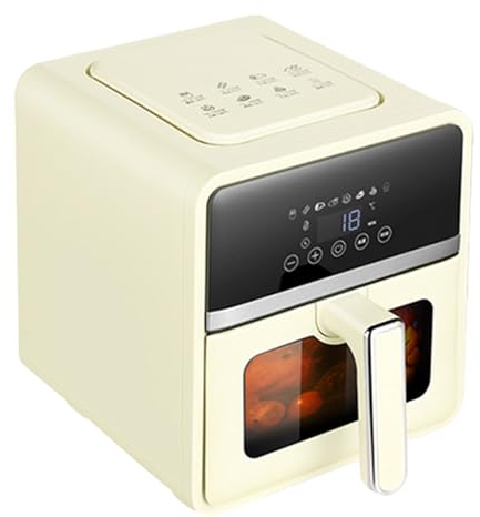 Friteuse à air 4L 4,5L 5L 5,5L 6L Friteuse à air 8 réglages de cuisson Gril amovible silencieux antiadhésif sans huile 1400W.(4.5L)