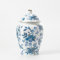 fanquare Pots de Gingembre Bleus et Blancs avec Couvercles Boîte à Thé en Porcelaine Chinoise Vase Décoratif à Fleurs de Rose Pot de Stockage en Céramique pour Thé Café Sucre