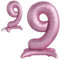 Luftballon 9. Geburtstag Zahl 9 Rosa Stehende XXL Riesen Folienballon 82cm Geburtstagsdeko Mädchen Ballon Zahl Deko zum Geburtstag.