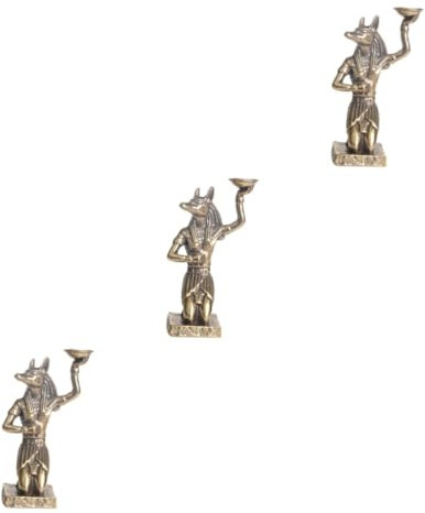 Cabilock 3st Ägyptische Statue Aus Messing Zeus-Statue Anubis-skulptur Ägyptische Tiergötter Ägyptische Tierfiguren Altägyptischer Hundegott Hades-Statue Retro-ägypten-Statue Pyramide
