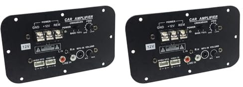 Decqerbe 2X Car Subwoofer Amplifier Board, 500W Subwoofer High Power HiFi Bass Amplifier Board DC 12V