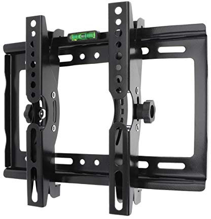 Soporte de Pared para TV inclinable de 14 a 42 con Nivel Incorporado para televisores de Pantalla Plana de Plasma OLED curvos 3D LED y LCD, Soporte de TV Resistente Que soporta 25 kg