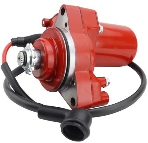 Starting Motor Motorcycle Scooter ATV Quad Electric Starter Motor For 50CC 70CC 90CC 110CC Silver Electric Starter Motor Battery Motor Starter