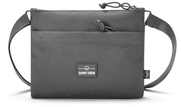 Johnny Urban Umhängetasche Herren & Damen Grau - Drew - Kleine Messenger Bag Zum Umhängen - Flache Sacoche für Stadt, Reise, Konzert, Festival - Wasserabweisend