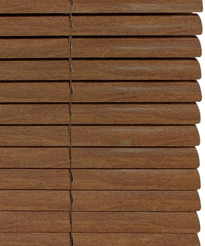 Imitazione delle Venature del Legno Oscurante in Alluminio,Veneziana in Alluminio,Visibilità,Protezione dalla luce e ai Raggi Solari,Per privacy,Personalizzabile Marrone (75×180cm)