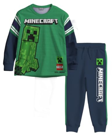 Minecraft Jungen Creeper Boys 2-piece Jersey Set Hosenbekleidungsset (2er Pack)