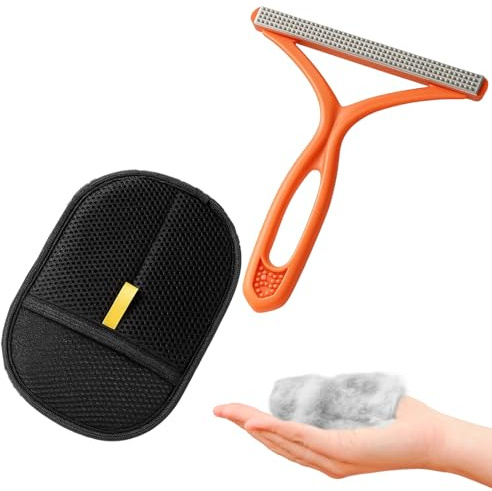 2 Pack Dog Hair Remover, Pet Hair Removal Tool for Carpet, Sofa, Furniture, Stairs, Pet Bed, Reusable Pet Hair Remover for Dog and Cat Hair, Carpet Scraper Tool, Carpet Brush for Pet Hair