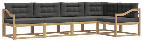 vidaXL Outdoor-Sofagarnitur 4 pcs Weiß und Anthrazit Polyester, Moderne Terrasse, langlebige Outdoor-Möbel, wetterfeste Lounge, gemütliches Sofa, vielseitige Pool-Couch