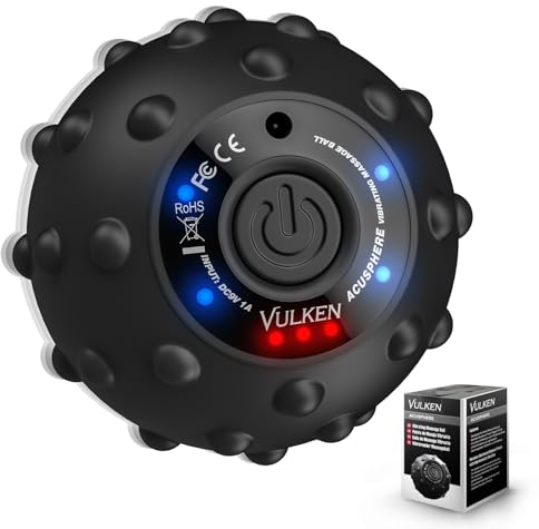 Vulken Acusphere 4 Speed Massageball für Muskel- und Plantarfasziitis, Schmerzlinderung, Myofaszialabgabe und Triggerpunkt-Behandlung Fußmassageroller