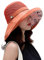 Damen-Sonnenhut, Netzstoff, Sommer, Strand, UV-Schutz, UPF verstaubar, breite Krempe, Kinnriemen, Orange / Rot, Medium