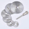 KATUR Lot de 7 mini lames de scie circulaire HSS 22/25/32/35/44/50 mm de diamètre avec tige de 5,1 cm pour machine à meuler électrique, outil rotatif