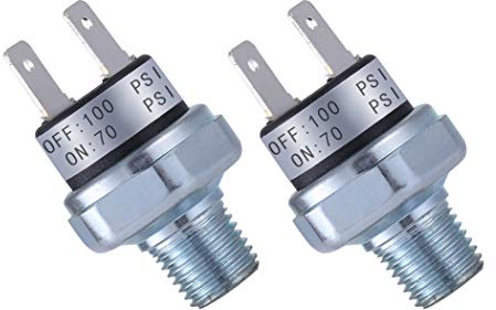 Air Pressure Switch 70 - 100 PSI Pressure Switch 1/4-18 NPT 24V 12V Pressure Switch Air Compressor Pressure Switch 100PSI Pressure Controller 70PSI Low Pressure Switch