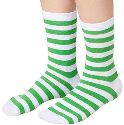 dressforfun 900859 Unisex Weihnachts Socken, atmungsaktiv, grün weiß gestreift - diverse Größen - (43-46 | Nr. 303517)